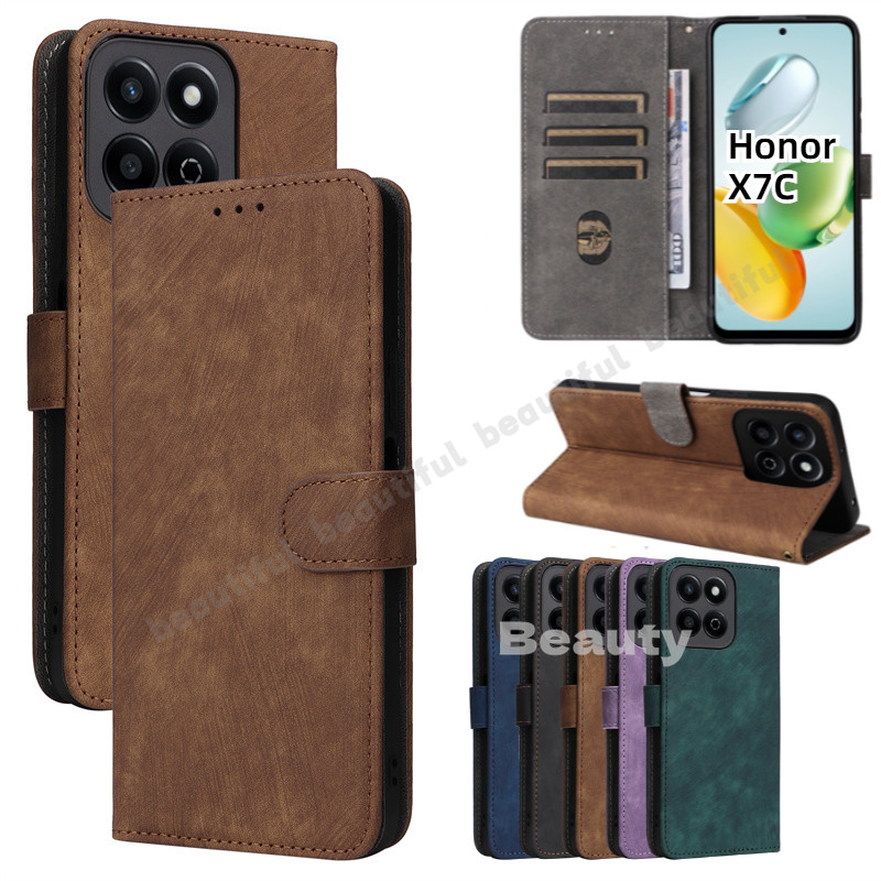 ฝาหลังสําหรับ Honor X7C 4G ป้องกันธุรกิจหนังเคสโทรศัพท์แม่เหล็กสําหรับ Honor X7C X 7C Honar X7 C X7B