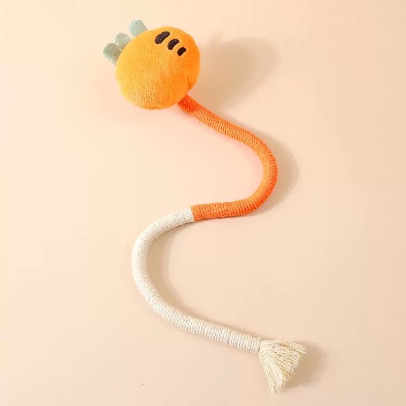 HM-ของเล่นเคี้ยวแมวผ้าฝ้ายสําหรับทําความสะอาดฟันของเล่นเชือกหญ้าแมวสําหรับแมวในร่มของเล่นบดฟันแมว - รูปที่ 3