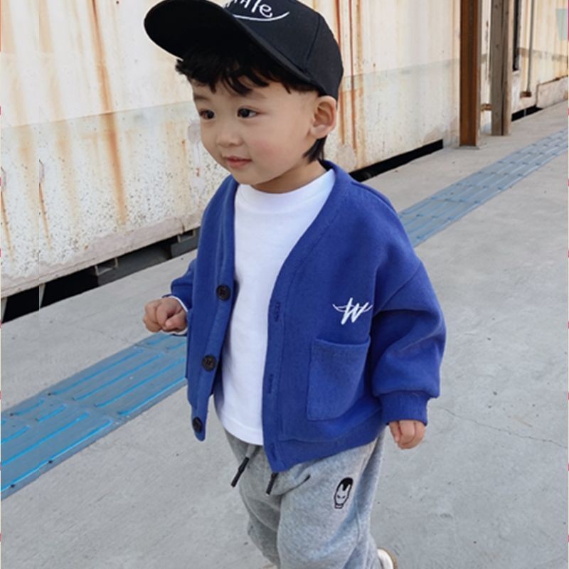 แม่ของ Wan Wan Bao ได้รับการยอมรับเสื้อแจ็คเก็ตเด็กผ้าฝ้ายเสื้อผ้าเด็กฤดูใบไม้ผลิและฤดูใบไม้ร่วงเสื้อคาร์ดิแกนถัก Han Fan 3เด็กสวมใส่ข้างนอก