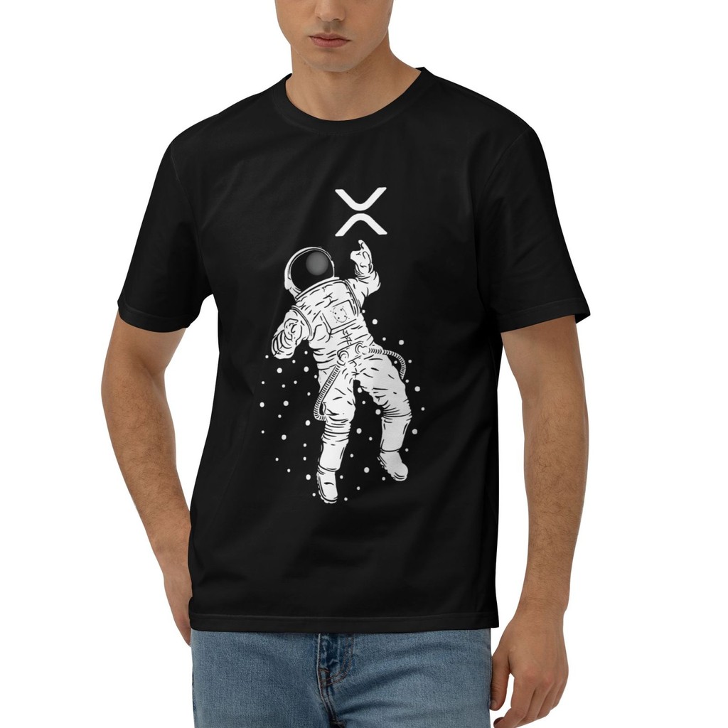 ที่กําหนดเองแฟชั่นผ้าฝ้ายเสื้อยืดอารมณ์ขัน Ripple Xrp นักบินอวกาศ Moxrp เหรียญ Crypto กระเป๋าสตางค์ 