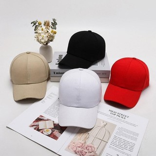 FL Baseball Cap Korean Cutting Plain Colour Caps Unisex Smaller Looking Face Korea Korean Stylish Ins Curve