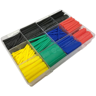 [ 1 กล่อง ] SET-HS-530 ท่อหดความร้อน หุ้มสายไฟ หลายขนาด 530 ชิ้น ยาว 45 มม อหดความร้อน หุ้มสายไฟ หลายขนาด ท่อหด 530 ช...