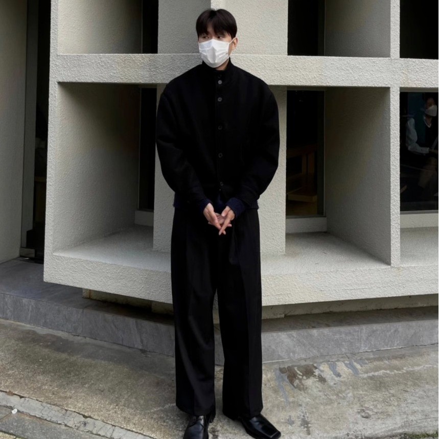 เสื้อแจ็คเก็ตผู้ชายแฟชั่นแบรนด์ ชุดทํางาน คอตั้งผ้าขนสัตว์สไตล์อังกฤษ ซอก ออกแบบ ชุดเบสบอล - รูปที่ 5