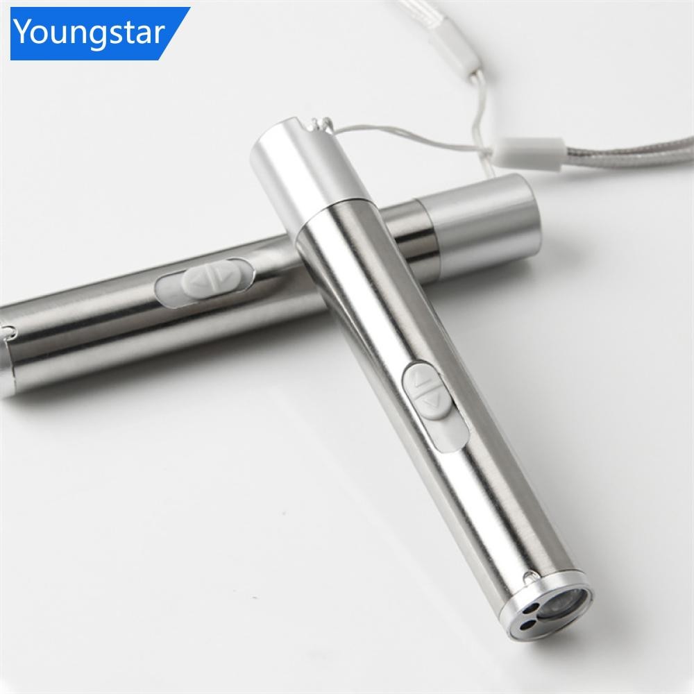 Ys 3in1 Multi-function USB ชาร์จไฟฉาย LED ที่มีประสิทธิภาพ Mini LED ไฟฉายกันน้ําพร้อมคลิปโลหะ O8U3