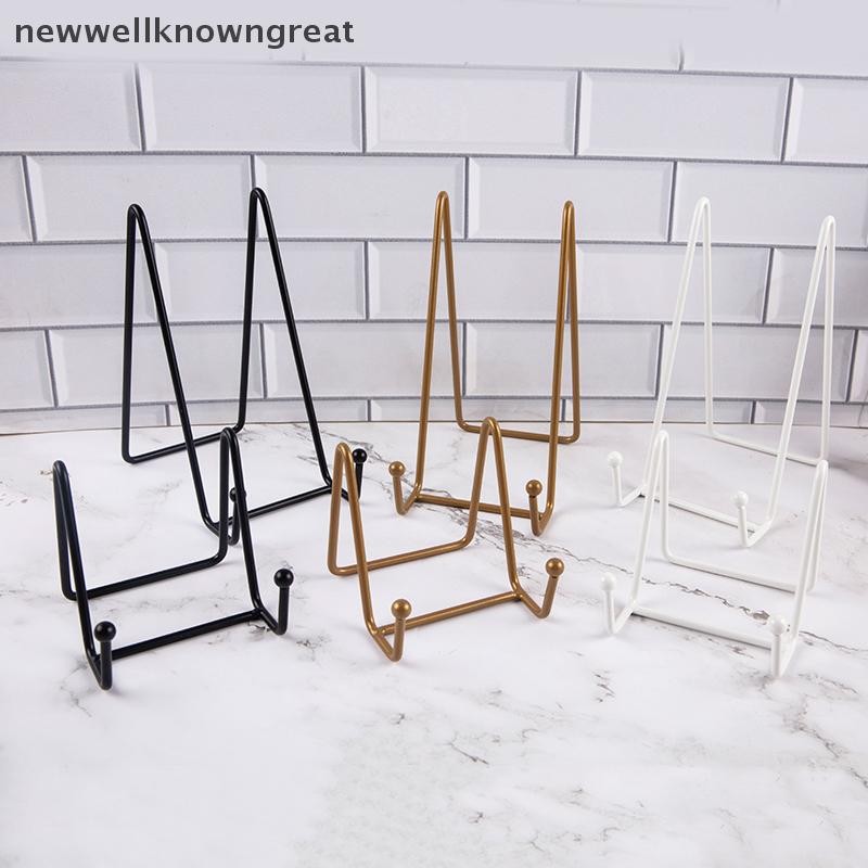 ใหม่wellknowngreat 1pcs แผ่นขาตั้งจอแสดงผลขาตั้งรูปภาพขาตั้งแผ่นโลหะผู้ถือภาพกรอบภาพตกแต่งจานโต๊ะ Art CAD