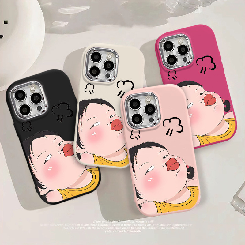รูปแบบสาวน่ารักอินเทรนด์เข้ากันได้กับเคส iPhone 16/15/14/13/12/11 Pro Max XSMAX X XR 7/8 Plus กล้องเปลือกนิ่มฝ้าป้องกันซุปเปอร์