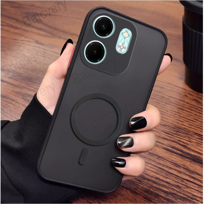 สําหรับ Infinix Smart 9 X6532 Hot 50i X6531 X6531B สติกเกอร์แม่เหล็ก Matte TPU ป้องกันกันกระแทก