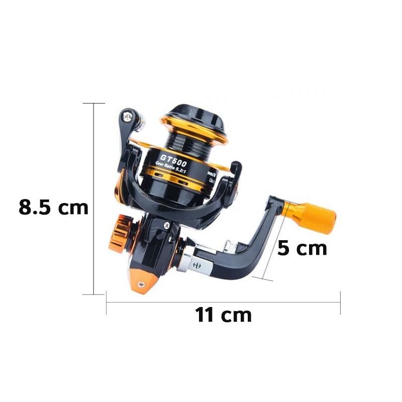 GT รอกสปินนิ่งน้ำเค็ม สปูนโลหะ ตลับลูกปืนสแตนเลส รอกตกกุ้ง จิ๋วแต่แจ๋ว 5.2:1 หมุนลื่นหัวแตก(12BB) (พร้อมส่งทุกวัน)