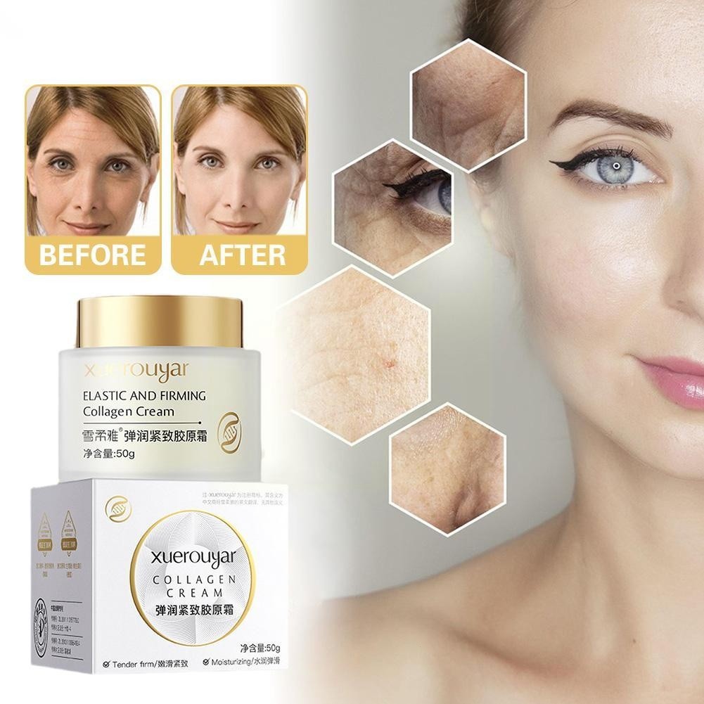 ครีมคอลลาเจนสูง 50g Anti Aging, Renewing, Toning & Hydrating Face Moisturizer Lifting Firming Light 