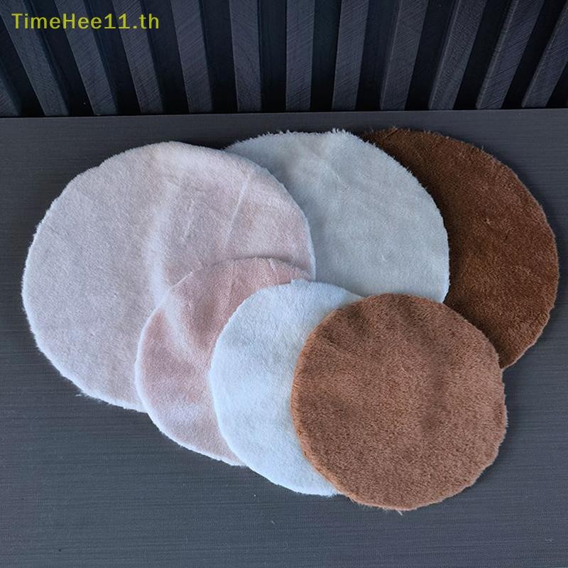 TimeHee 1 ชิ้น Dollhouse Miniature จําลองเฟอร์นิเจอร์ Plush พรมพรมพรมตุ๊กตาของขวัญห้องนั่งเล่นอุปกรณ์ตกแต่งเด็ก TH
