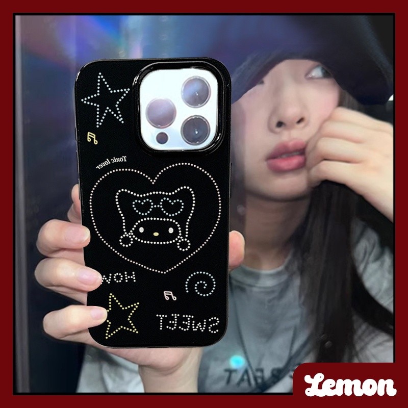 Insการ์ตูนน่ารักniche kt Polka Dot GraffitiGlossy Soft ShellสําหรับIphone 15 15promax 14promax 14plus 13pro 13promax 11 11pro 12promax 12mini XR 7p 8plus