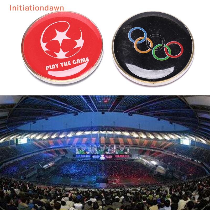 [เริ่มต้นรุ่งอรุณ] 1x กีฬาฟุตบอลแชมป์เลือกขอบ ตัวค้นหา เหรียญโยนผู้ตัดสินเหรียญด้านข้าง