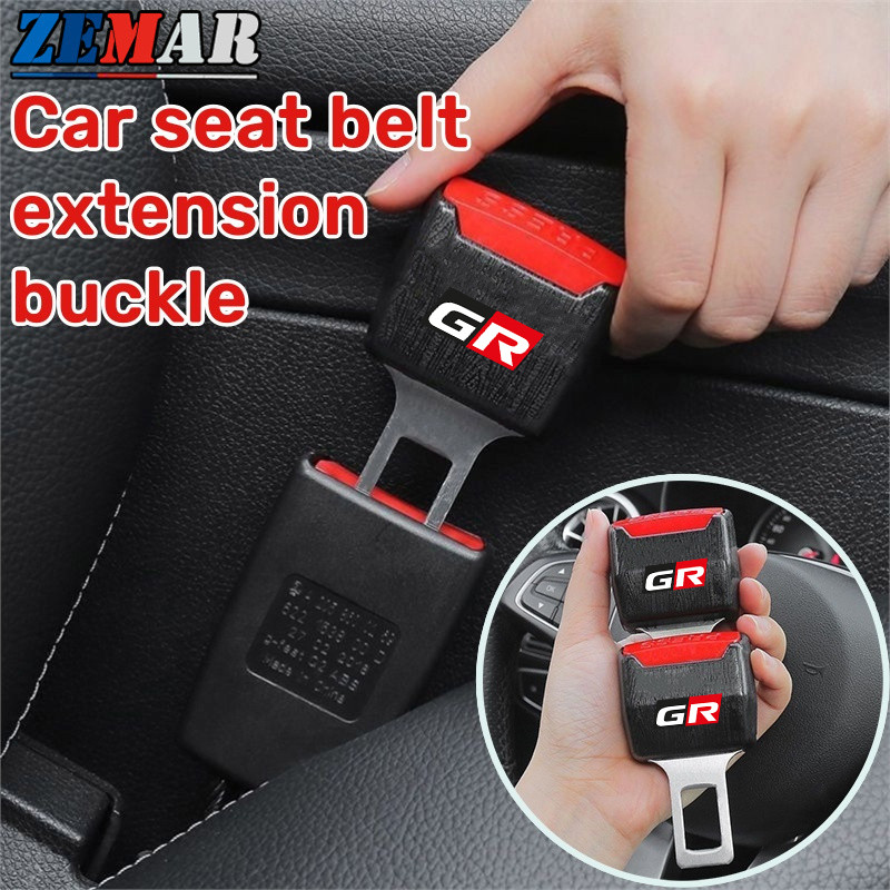 1/2 ชิ้น Toyota GR ปลั๊กต่อเข็มขัดนิรภัยสำหรับรถยนต์ เข็มขัดนิรภัยสำหรับรถยนต์ คลิปเข็มขัดนิรภัย เข็มขัดนิรภัย Extender Toyota Prius Fortuner Corolla Cross CHR Camry Wish Vios Veloz Estima Sienta Yaris Ativ Altis Hilux Revo bZ4X Hiace