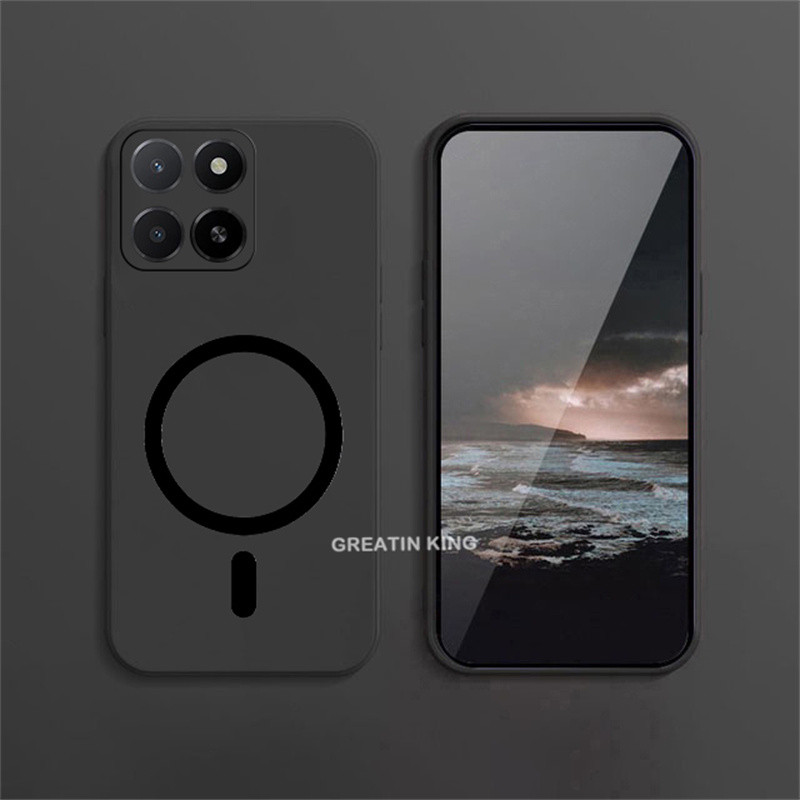 สําหรับ Honor X5b GFY-LX2/X5b Plus GFY-LX2P กรณีสีดํา Matte Soft TPU ฝาครอบป้องกันพร้อมสติกเกอร์ชาร์