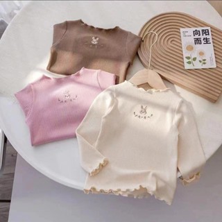 [คลังสินค้าพร้อม] สาวเสื้อยืดแขนยาวฤดูใบไม้ผลิฤดูใบไม้ร่วงกา…