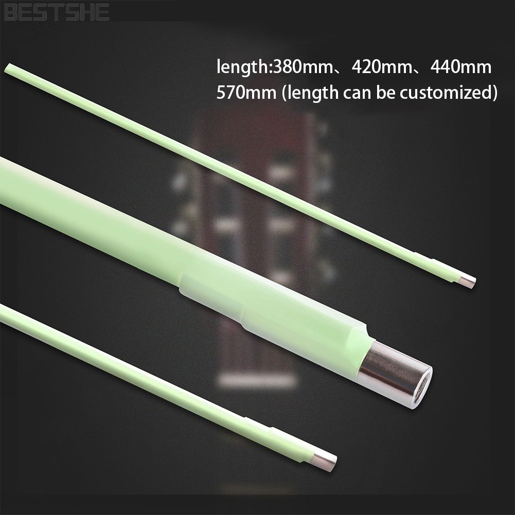 <bestshe> Guitar Truss Rod คันโยกปรับได้สองทางพร้อมประแจ 420MM-570MM สีเขียว