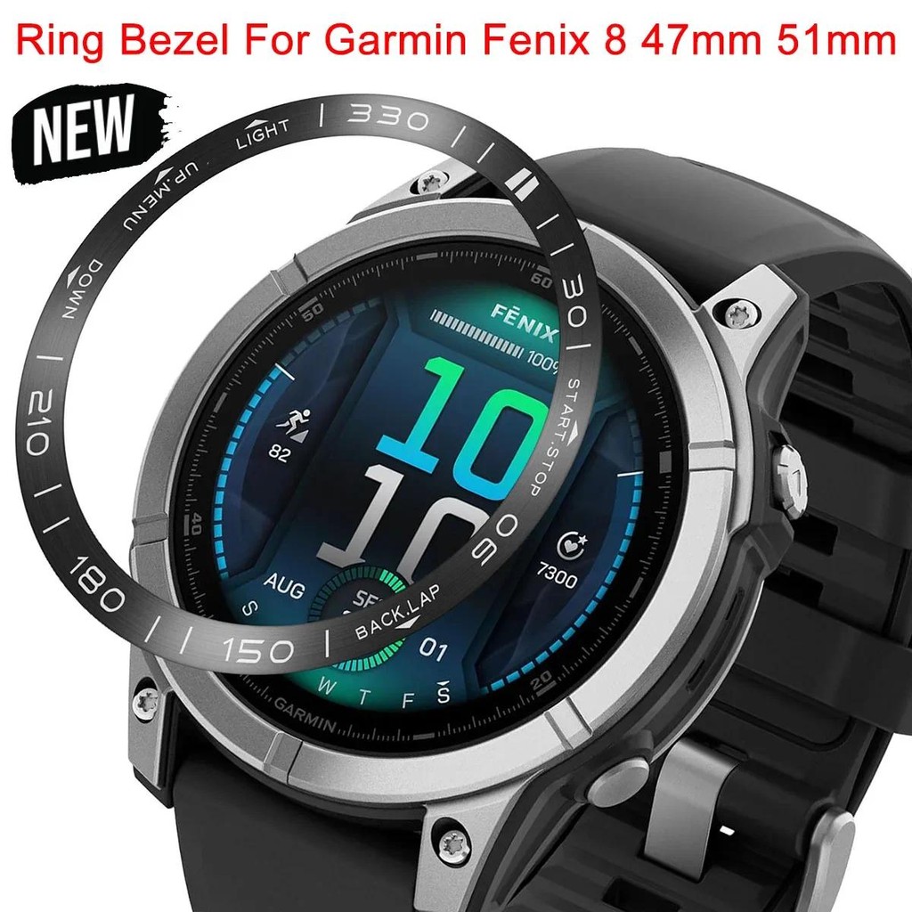 นาฬิกาฝาครอบกันชนแหวน Bezel สําหรับ Garmin Fenix 8 47 มม.51 มม. Bezel โลหะกรณีฝาครอบ Protector Anti Scratch Fenix 8 51 อุปกรณ์เสริม