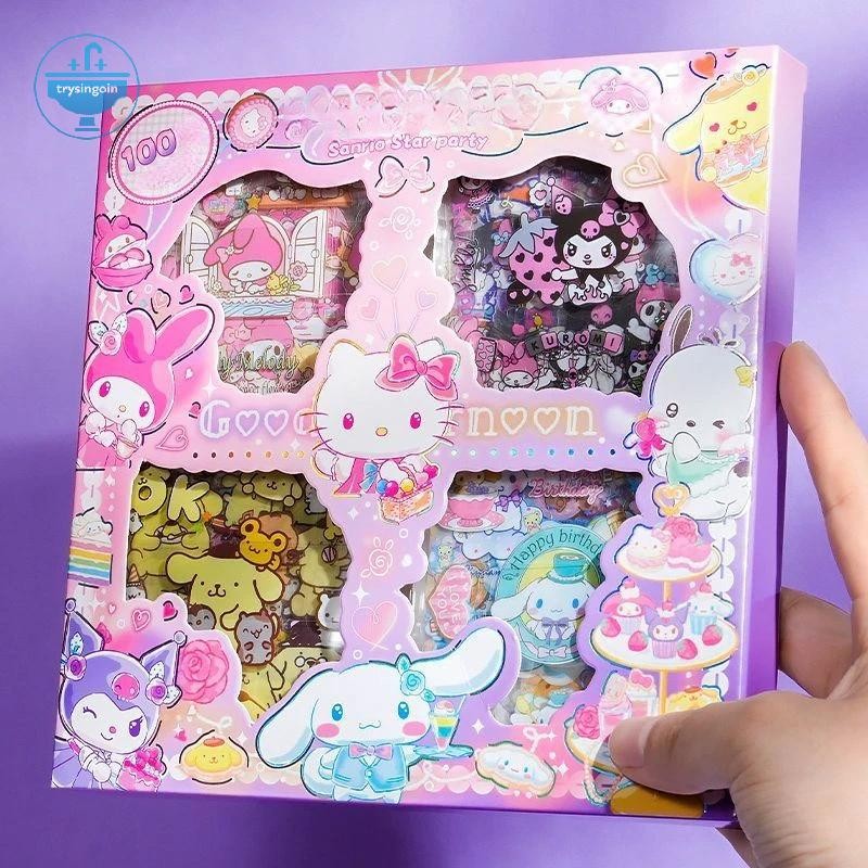 [trysingoin] 100sheeps การ์ตูนน่ารักกันน้ํา PET วัสดุบัญชีมือสติกเกอร์ Creative Kawaii DIY สติกเกอร์ตกแต่งเด็กของขวัญ TH