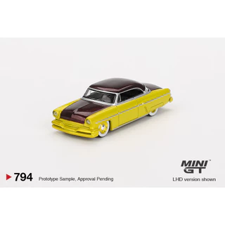 MINI GT No.794 Lincoln Capri Hot Rod 1954 Lime Yellow MGT00794