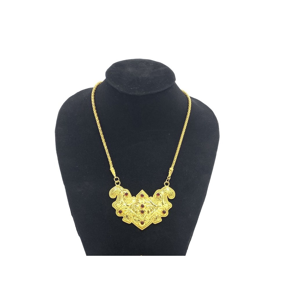 Vintage jewelry เครื่องประดับชุดไทย สร้อยคอต่างหู สร้อยสีทอง สร้อยคอชุดไทย ต่างหูหนีบ