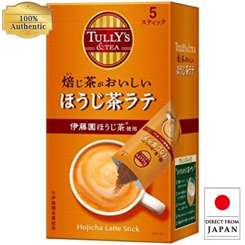Tully's Stick Hojicha Latte 18g x 5 ถุง ผงสำเร็จรูป【Direct from Japan】