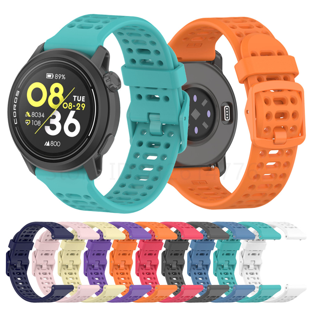 สายนาฬิกาซิลิโคนสําหรับ COROS PACE 3/APEX 46 มม./APEX Pro PACE 2 APEX 2 APEX 42 มม.สําหรับ COROS APEX 2 Pro Breathable กีฬาสร้อยข้อมือ 22 มม.สายนาฬิกา