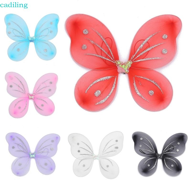 Cadiling Performance เครื่องแต่งกายผีเสื้อ Fairy Angel Wings ตลกแต่งตัวปีกผีเสื้อ Sparkle เครื่องแต่งกายฮาโลวีน Cospla