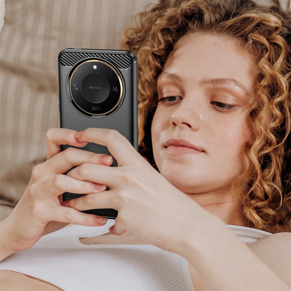 Honor X9C 2024 สําหรับ Honor X9C X9A X9B X 9C X 9B HonorX9C 5G Anti-Shock คาร์บอน Brushed Rugger เกราะ TPU นุ่มกันกระแทกกันชนซิลิโคนปกหลัง Shell - รูปที่ 3