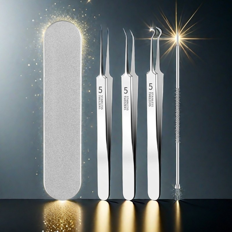 YTL ชุดที่กดสิว ชุดกดสิว เครื่องกำจัดสิว เครื่องกำจัดสิวหัวดำ ที่กดสิว acne tools kit สแตนเลสคุณภาพดี แข็งแรง