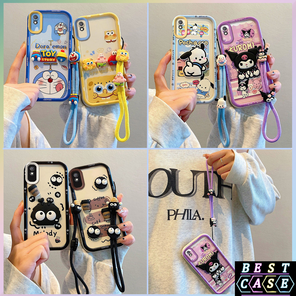 เคส Redmi 9A Redmi 9i เคสเข้ากันได้กับ Doraemon Spongebob สามมิติรูปตุ๊กตาน่ารักเคสโทรศัพท์แบบนุ่ม TY-TYGZ