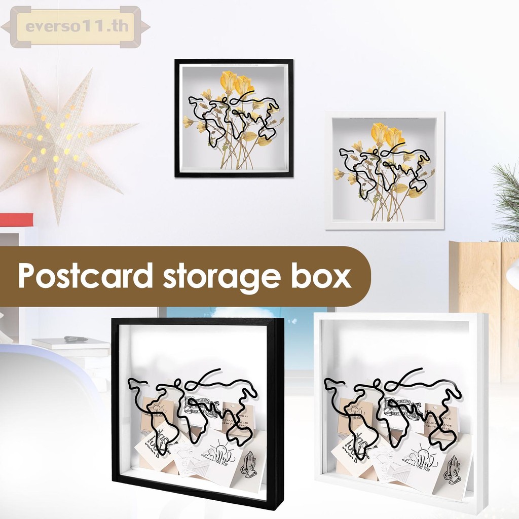 กล่องเก็บความทรงจำตั๋วแบบ DIY มีช่องหยิบด้านบน ขนาด 29x29x4.5 ซม.