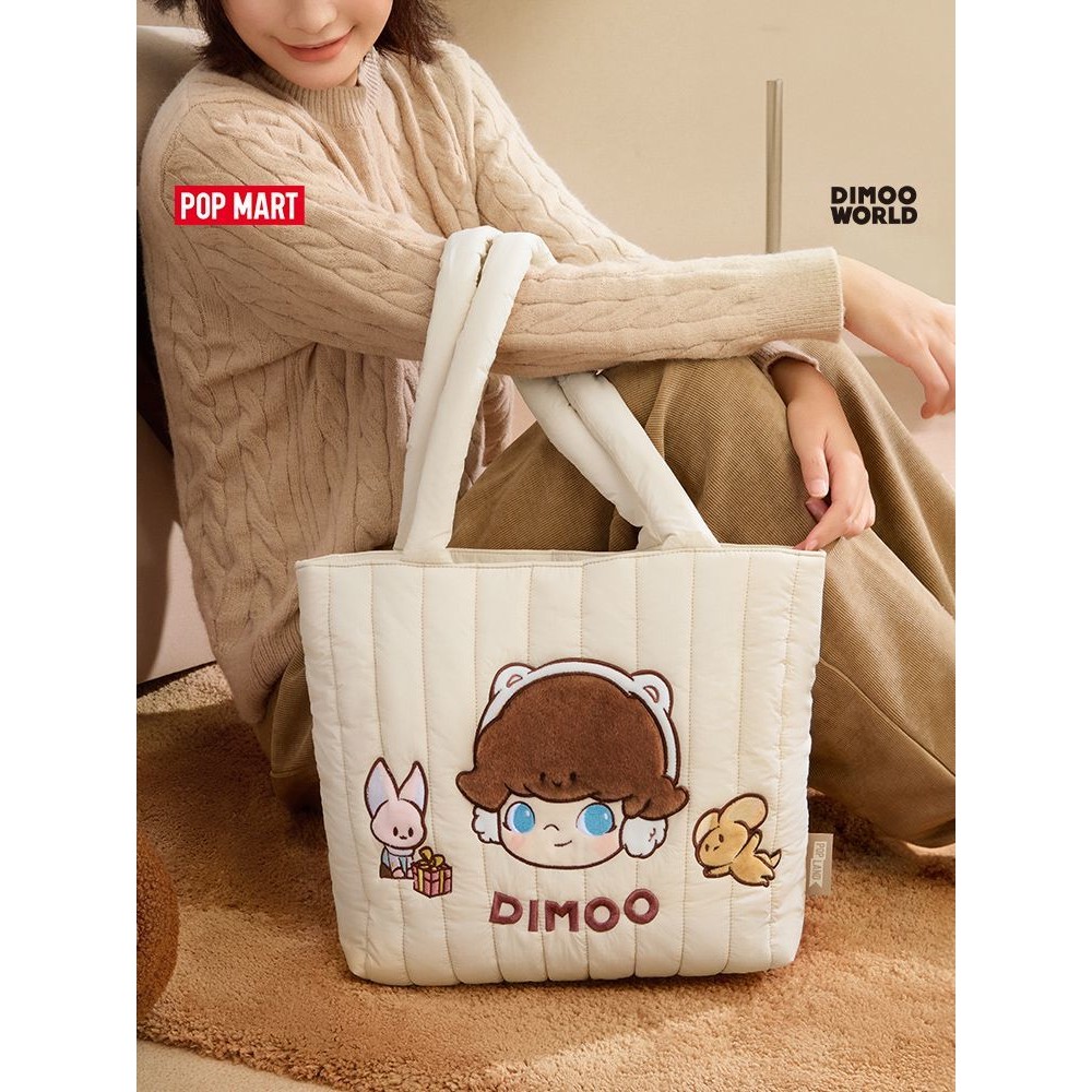Popmart Bubble Mart Warm Series Dimoo Cloud Bag กระเป๋าสะพายกระเป๋าสะพายข้างแฟชั่นอินเทรนด์