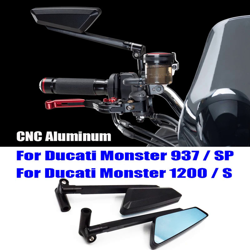 สําหรับ Ducati Monster 937 Monster 1200 ใหม่กระจกรถจักรยานยนต์กระจกชุดกระจกปรับ Monster 937 SP Monst