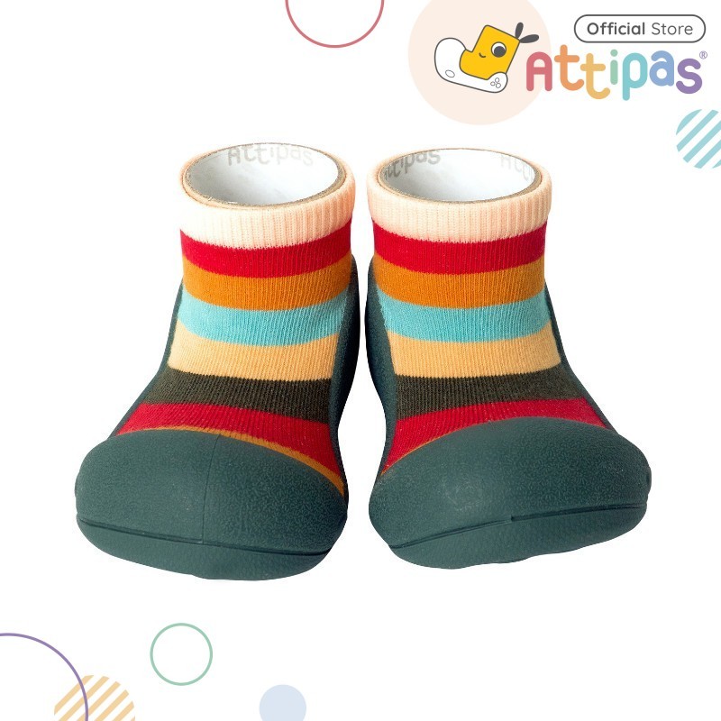 Attipas Functional Baby Shoes Prewalker Shoes - Tinted Rainbow Khaki