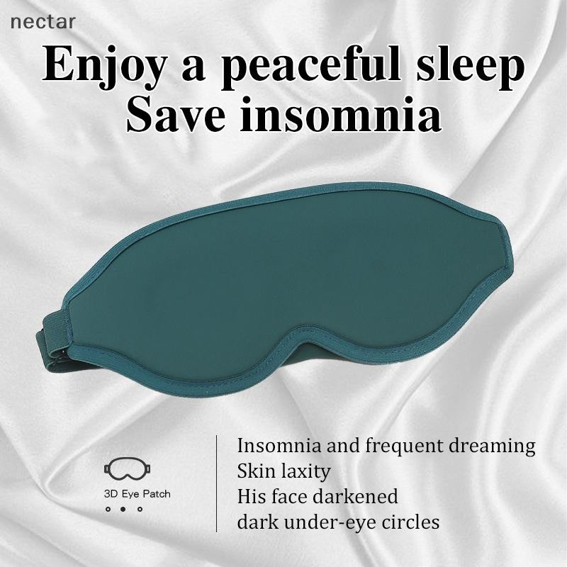 Tar 3D หน้ากากสําหรับ Sleep Eye Mask ไฟ Blockout นุ่มเบาะ Sleeping ผ้า Shade Blindfold Eyepatch N