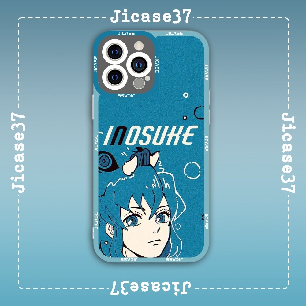 เคส iPhone Square Edge Samsung Xiaomi Oppo Anime Kimetsu no yai three demon slayer mirror Sword Inos