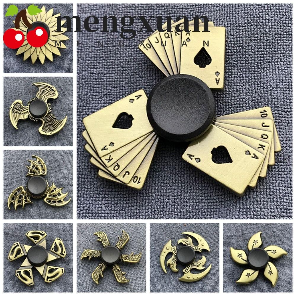 Mengxuan Finger Spinner,ทองเหลืองสีโลหะFidget Spinner,โต๊ะทํางานของเล่นเย็นภายนอกเรียบสมาธิสั้นความวิตกกังวลมือปั่นผู้ใหญ่ของขวัญ