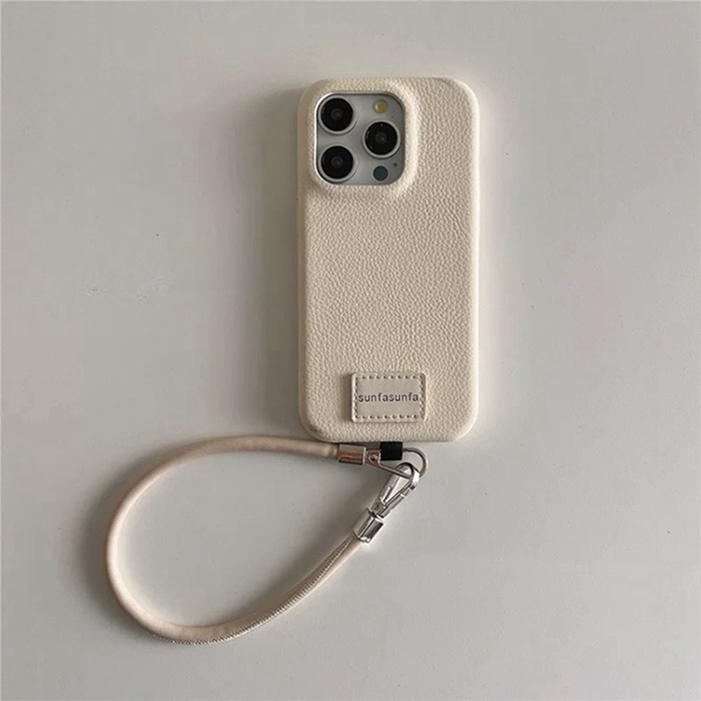หนังเคสโทรศัพท์สําหรับiphone 15 14 16 Plus 13 12 11 Pro Max Mini 6 S 7 8 Plus X XR XS Max SE2020 15ProกรณีกันกระแทกSoft Strap Cover