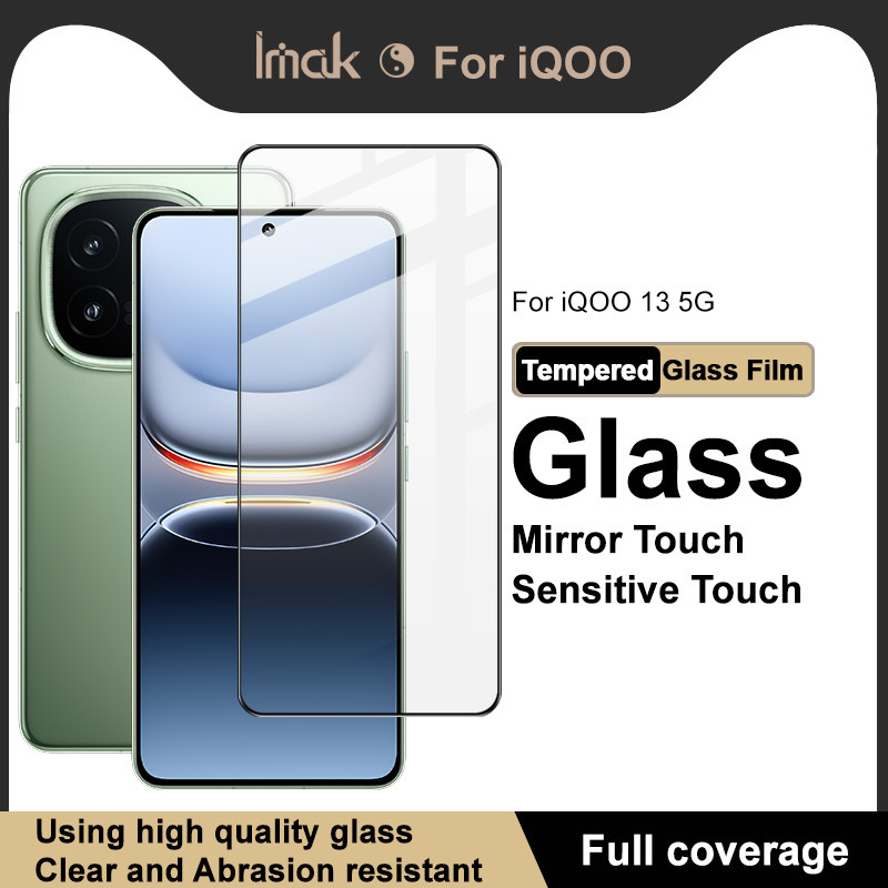 ต้นฉบับ Imak for Vivo IQOO 13 5G กระจกนิรภัย IQOO13 กาวเต็มฝาครอบฟิล์มป้องกันหน้าจอ