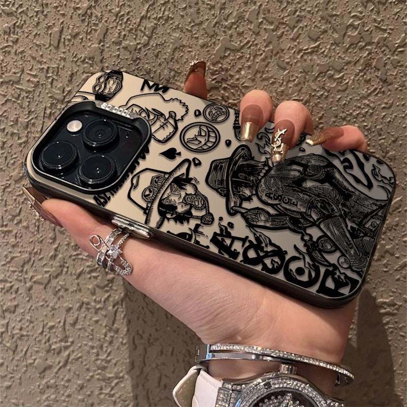 ❤️จัดส่งทันที❤️เคสไอโฟน11 12 13 14 15 16 17 Pro Max Pirate Fire Fist Ace Trend Brand Case For iPhone 16PM,15PM,XS,7+8P
