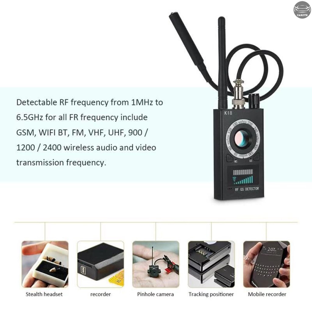 เครื่องตรวจจับ GPS RF เครื่องตรวจจับสัญญาณซ่อนกล้อง Finder กล้องเฝ้าระวัง Bug Sweeper Bug เครื่องตรวจจับ Anti Spy เครื่องตรวจจับสัญญาณ Jammer เสียง EU Plug