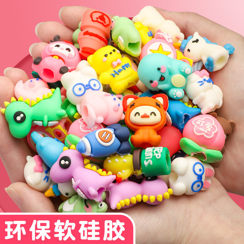 ปลอกดินสอหมวกดินสอหัวดินสอฝาปากกาซิลิโคนสำหรับนักเรียนชั้นประถมศึกษาการ์ตูนน่ารักยางลบหมวกปากกาสำหรับเด็กผู้หญิง