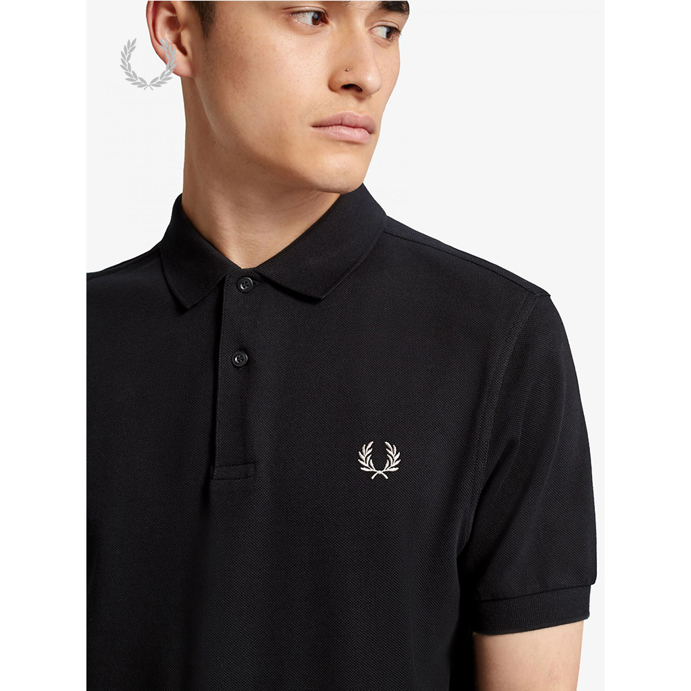 Fred PERRY เสื้อโปโลผู้ชายลําลองพิมพ์แขนสั้นเสื้อยืดสีสันสดใส