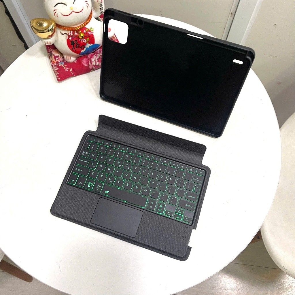 ฝาครอบคีย์บอร์ดอัจฉริยะ Keybroad พร้อมทัชแพด ขาตั้ง ไฟ LED ถอดออกได้สําหรับ Xiaomi Pad 7 / 7 Pro