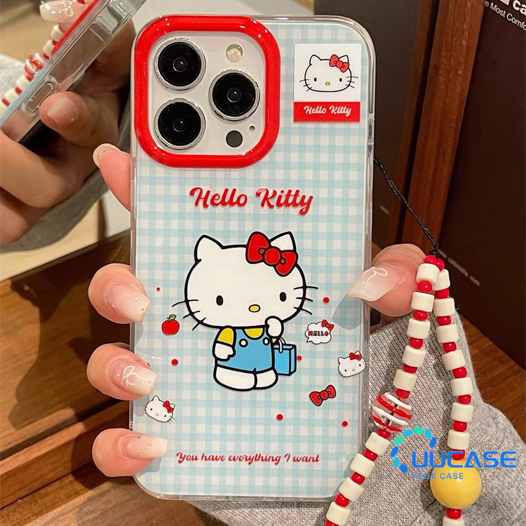 เคสโทรศัพท์สําหรับiphone 11Promax 12Pro 13 14Plus 15Pro Max 16Plus 16Pro XR XS Max 7 8Plusสาวตารางแมวน่ารักพร้อมโซ่Super Fire Anti Dropฝาครอบป้องกันBB