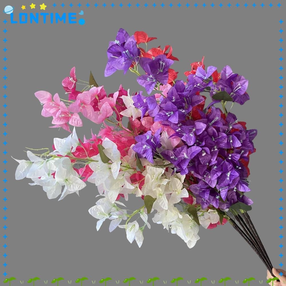 Lontime ดอกพลัมประดิษฐ์, ดอกไม้จําลอง 24/51 หัว, สัมผัสจริงเหมือนจริงหลายสี 76 ซม. เฟื่องฟ้าปลอม Spectabilis งานแต่งงาน