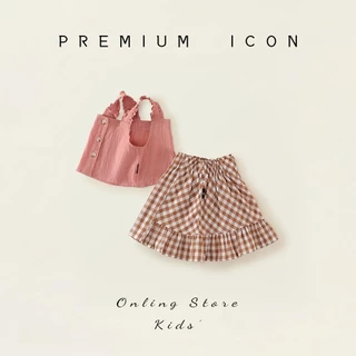 Hania Kids ชุดเซ็ตเสื้อ+กระโปรง สไตล์เกาหลี สำหรับเด็กผู้หญิง - K4125434