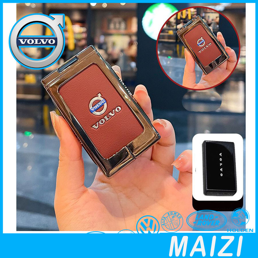 กระเป๋าใส่กุญแจหนัง VOLVO EX30 พร้อมโลโก้รถ Volvo EX30 พร้อมสายโลหะ XAXF