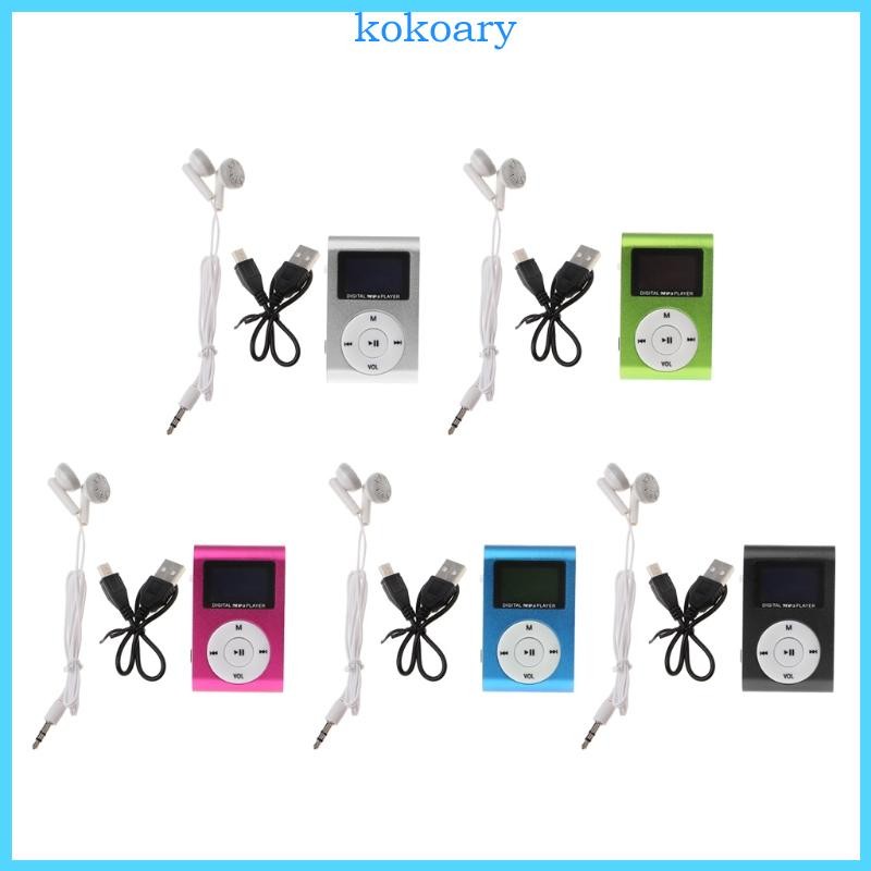 Kok MX-801 Mini USB คลิปโลหะ TF ช่องเสียบการ์ดหน้าจอ LCD เพลงเครื่องเล่น MP3