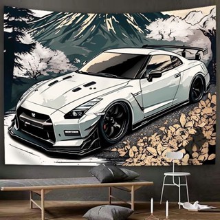 ผ้าแขวนตกแต่งห้องนอนในหอพัก ผ้าพื้นหลังสำหรับตกแต่งห้องนั่งเ…